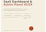 design saas dashboard and admin panel UI UX
